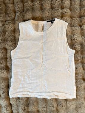 Quince Women’s 100% European Linen Tank - White